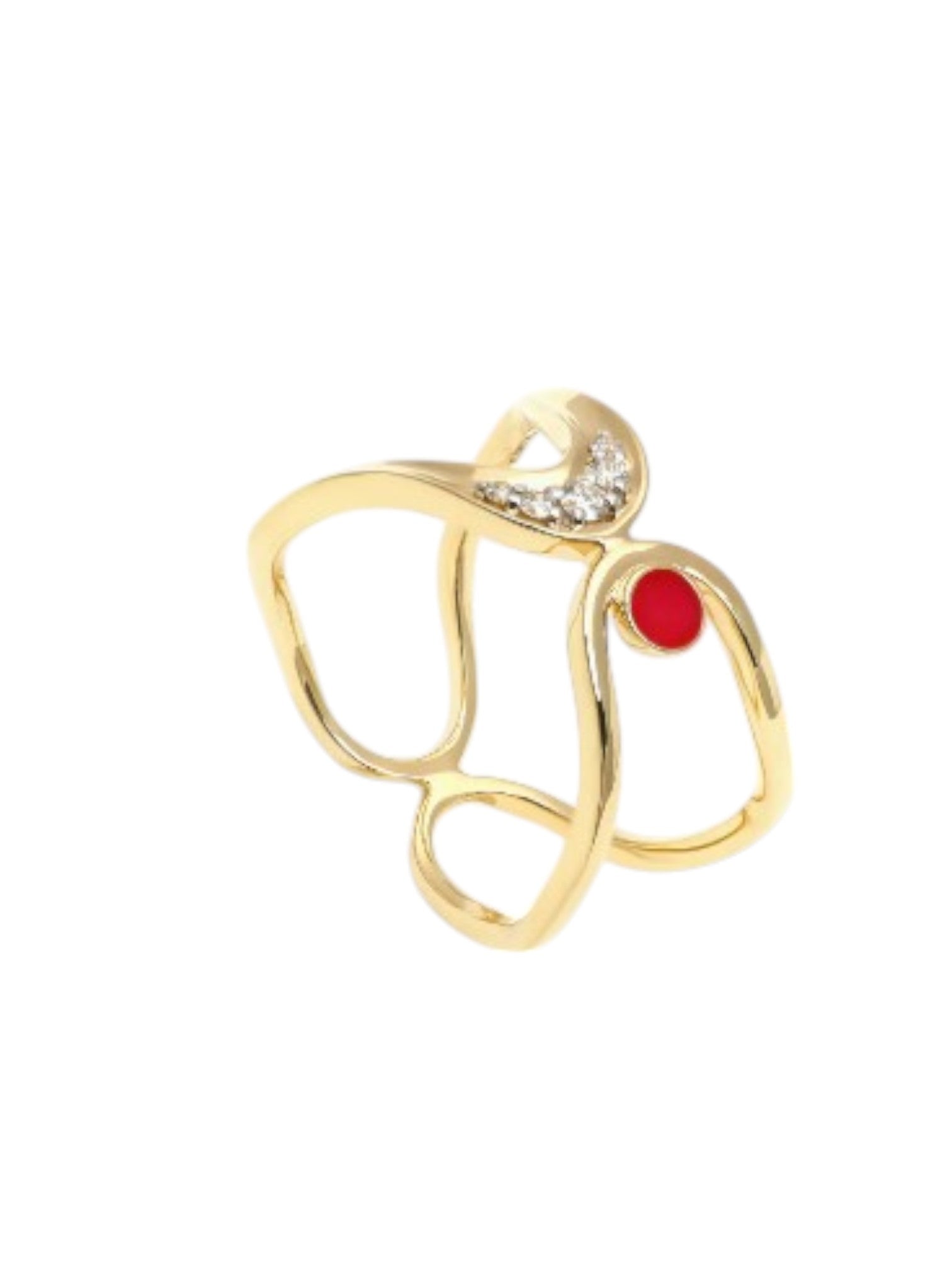 Trendy 925 Sterling Silver Gold Plated Light Weight Ring For Women By Kesardeep Impex