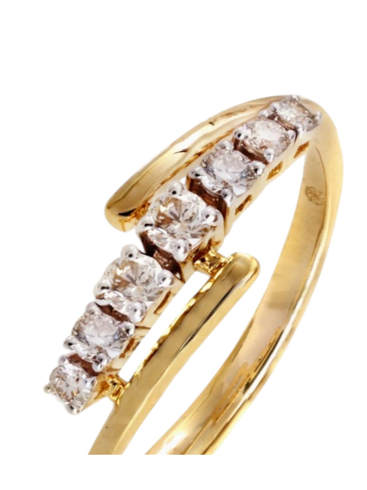 Trendy Gold Plated CZ Stone Light Weight Silver Ring For Women By Kesardeep