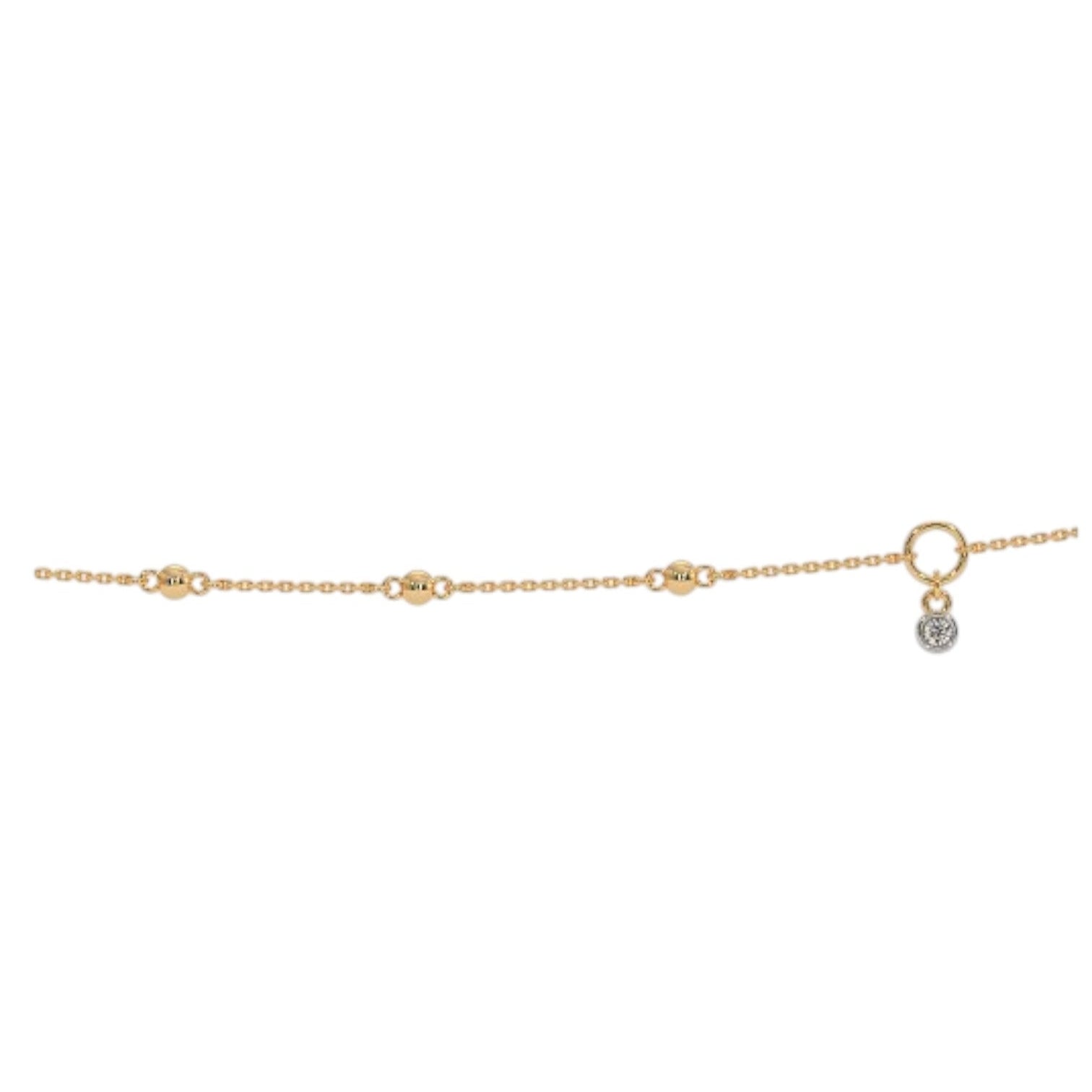 Golden 925 Sterling Silver Heart Charm Bling  Anklet By Kesardeep Impex For Women