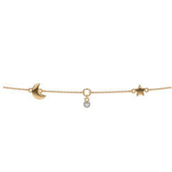 Moon Bling Charm 925 Sterling Silver Anklet By Kesardeep Impex For Women