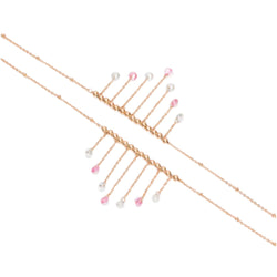Rose-Gold Plated 925 Sterling Silver Drop Anklet By Kesardeep Impex For Women
