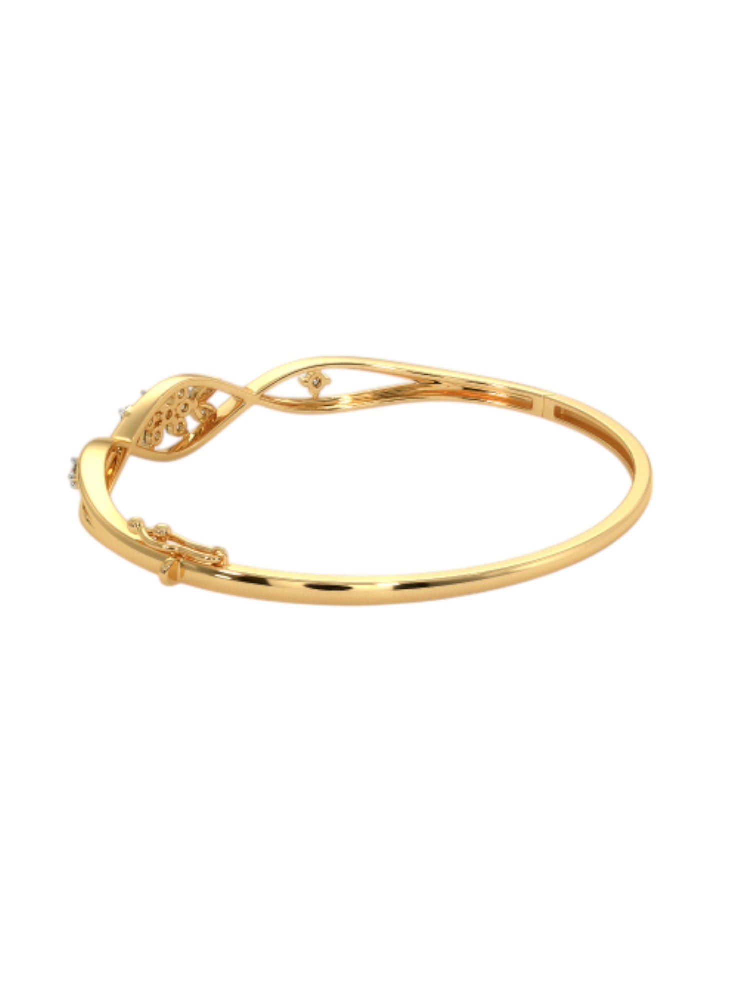 Esmeralda Oval Bangle 925 Sterling Silver Elegant Gold Plated For Women By Kesardeep