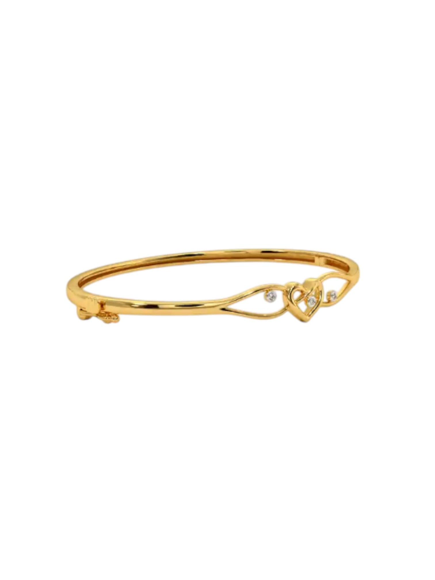 Eye Heart Bracelet 925 Sterling Silver Elegant Gold Plated For Women By Kesardeep