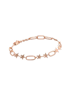 Star Chain Bracelet 925 Sterling Silver Elegant Rose Gold Plated For Women By Kesardeep