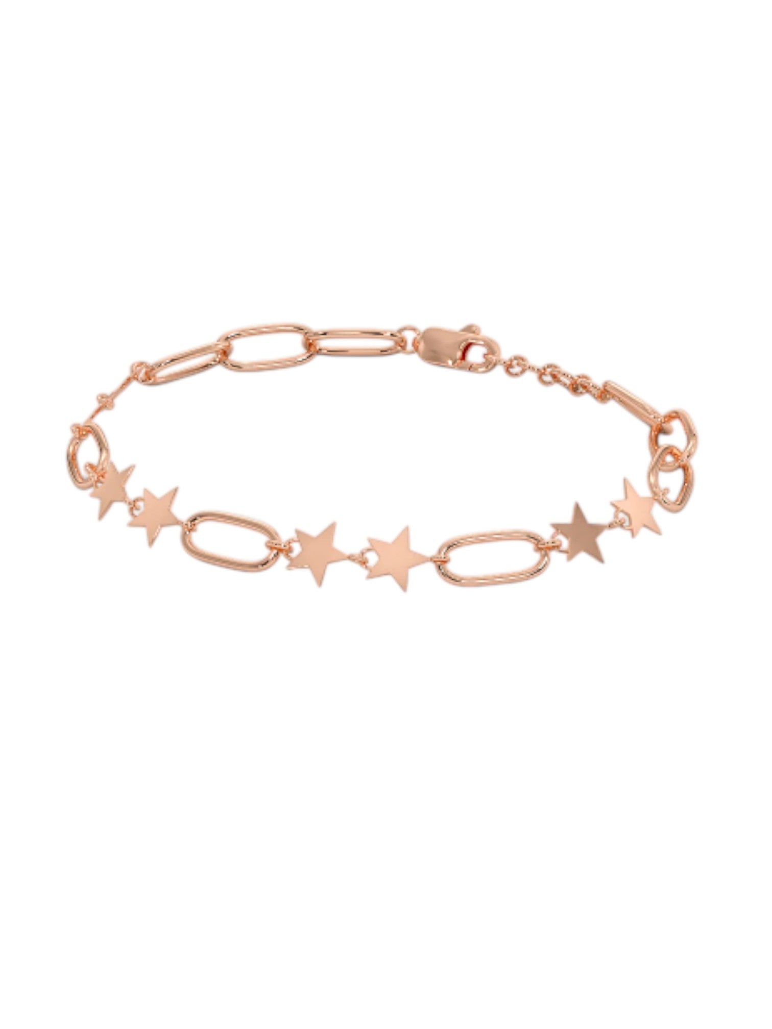 Star Chain Bracelet 925 Sterling Silver Elegant Rose Gold Plated For Women By Kesardeep