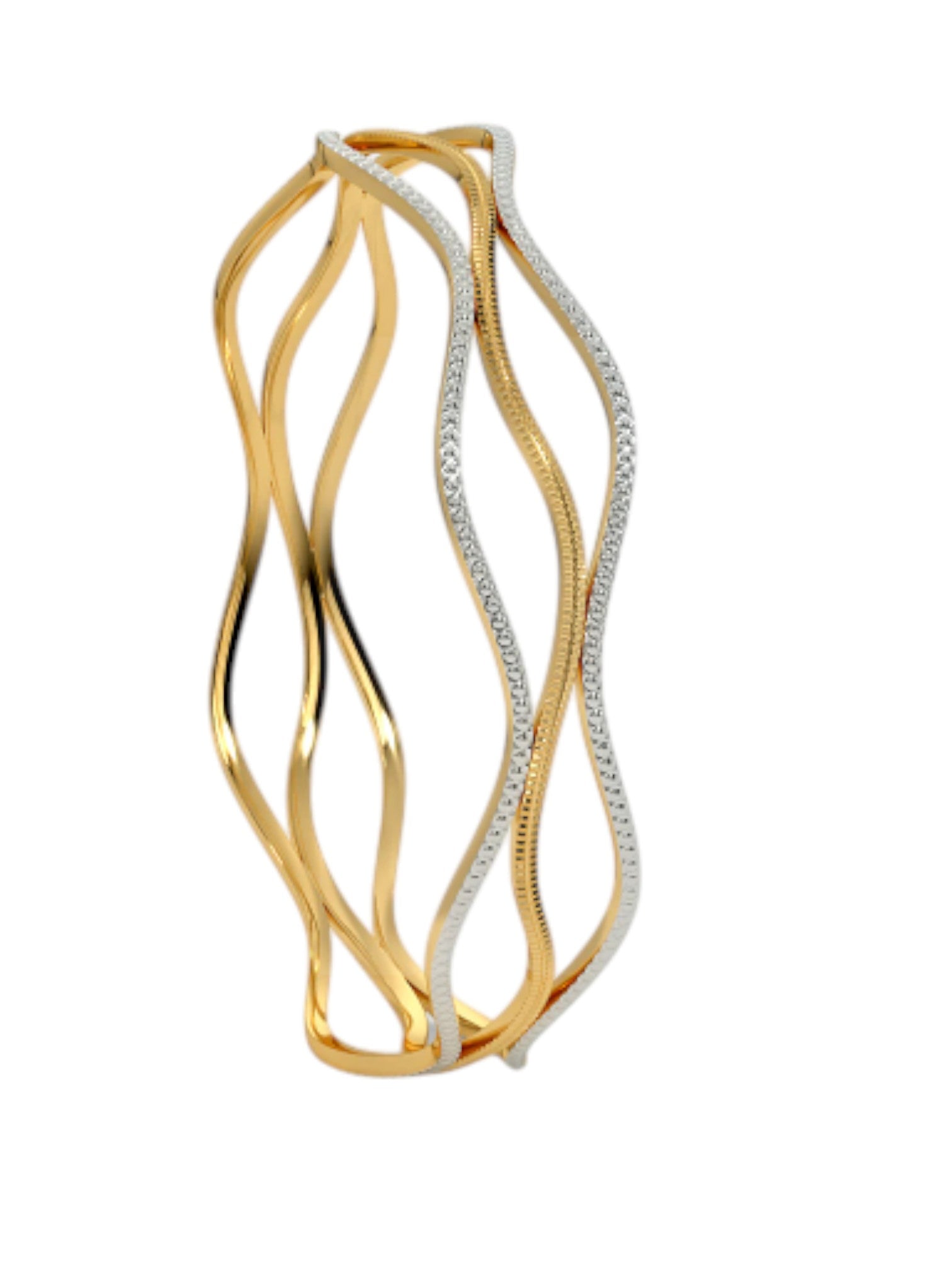 Malabar Chain Bracelet 925 Sterling Silver Elegant  Gold Plated For Women By Kesardeep