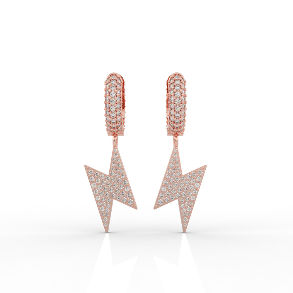 Lightning Bold Dangling Earrings For Women, Hallmarked 925 Sterling Silver sterlyn 925