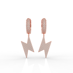 Lightning Bold Dangling Earrings For Women, Hallmarked 925 Sterling Silver sterlyn 925