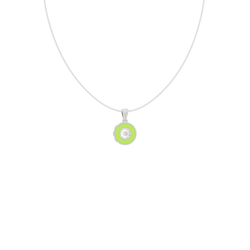 Neon Enameled Circle Pendant With Chain, Hallmarked 925 Sterling Silver sterlyn 925