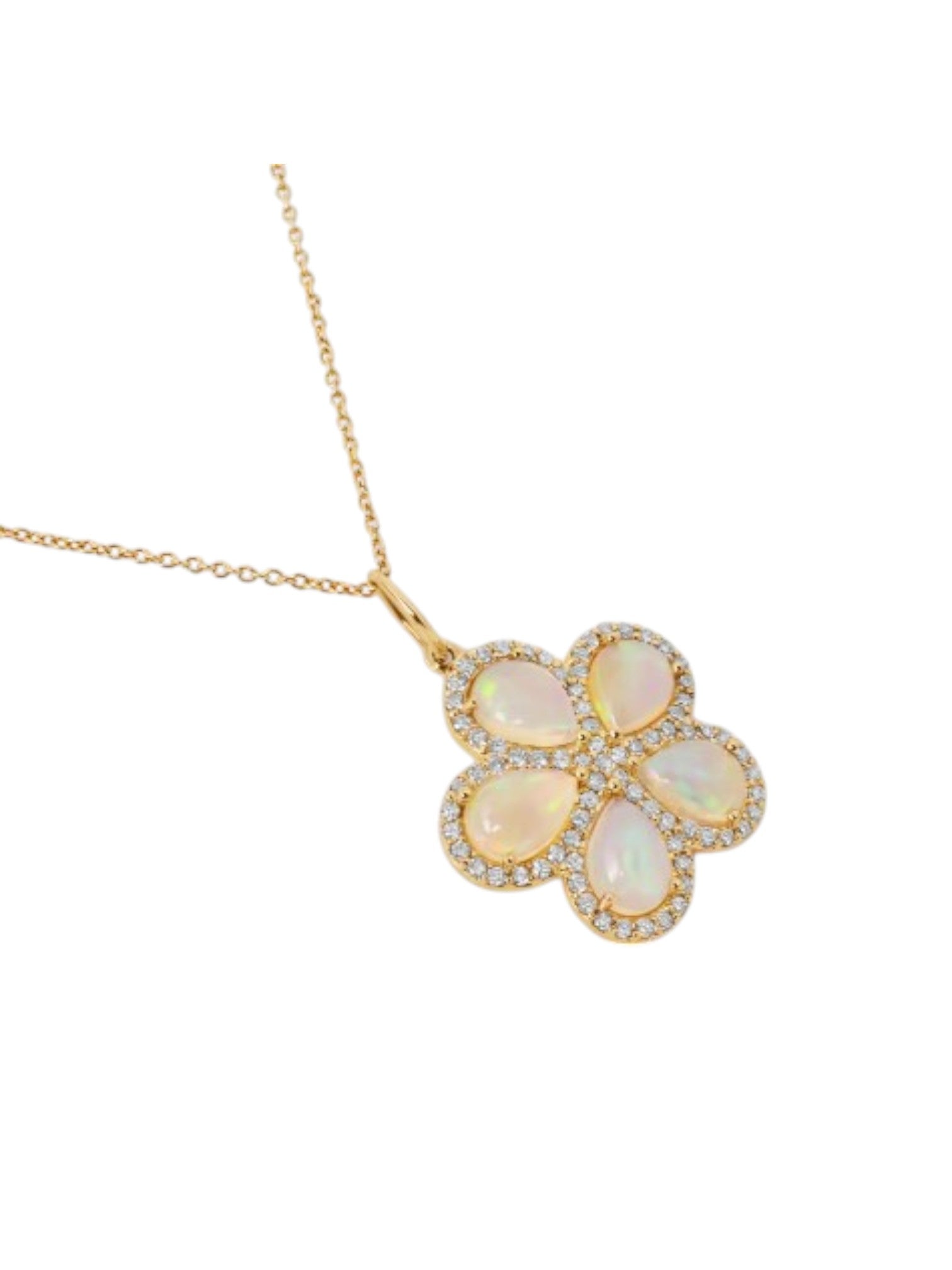Trendy Flower Design 925 Sterling Silver CZ Stone Gold Plated Pendant With Chain For Women By Kesardeep