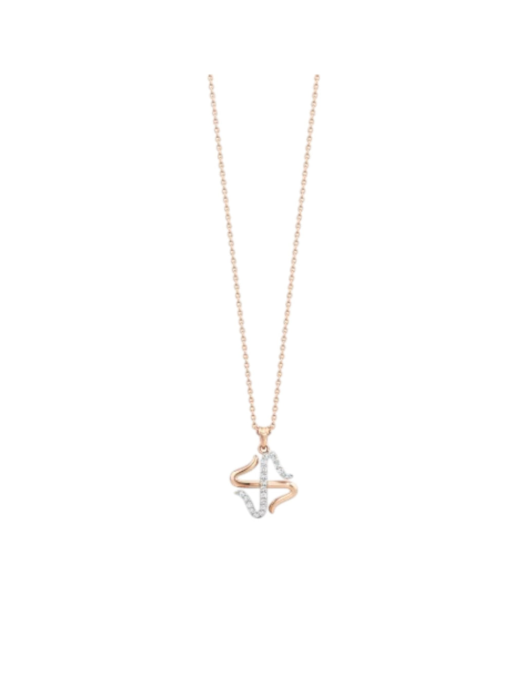 Trendy 925 Sterling Silver CZ Stone Gold Plated Pendant With Chain For Women By Kesardeep