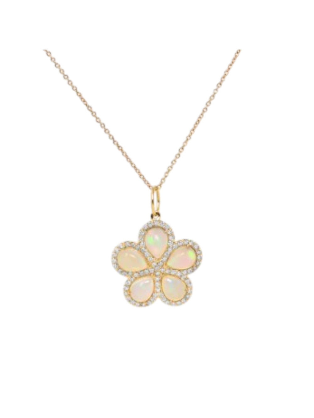 Trendy Flower Design 925 Sterling Silver CZ Stone Gold Plated Pendant With Chain For Women By Kesardeep