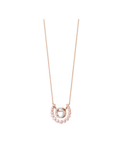 925 Sterling Silver Minimal Design CZ Stone Rose Gold Plated Pendant With Chain For Women By Kesardeep