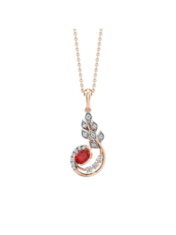 925 Sterling Silver Elegant Flower Drop Design CZ Stone Gold Plated Pendant With Chain For Women By Kesardeep