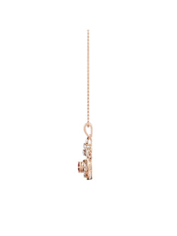 925 Sterling Silver Elegant Flower Drop Design CZ Stone Gold Plated Pendant With Chain For Women By Kesardeep