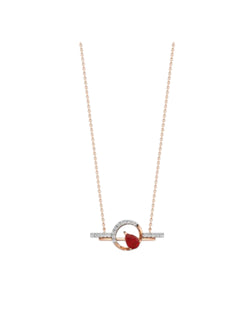 925 Sterling Silver Elegant Design CZ Stone Gold Plated Pendant With Chain For Women By Kesardeep