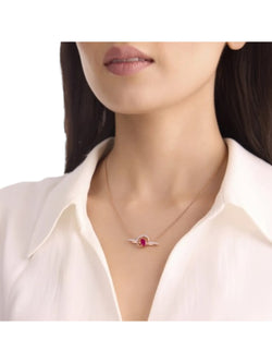 925 Sterling Silver Elegant Design CZ Stone Gold Plated Pendant With Chain For Women By Kesardeep