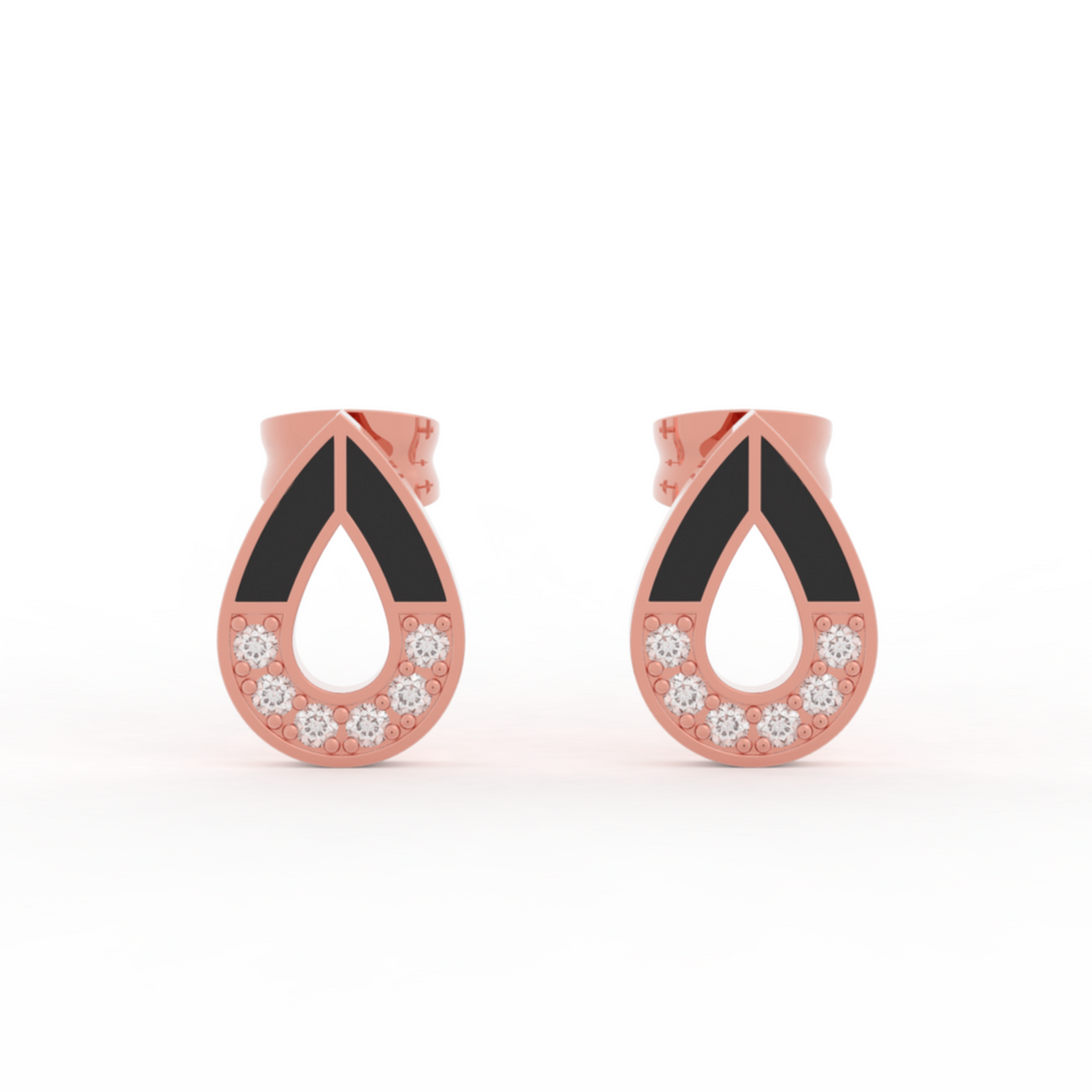 Pear Cut Modern Stud Earrings For Women , Hallmarked 925 Sterling Silver sterlyn 925