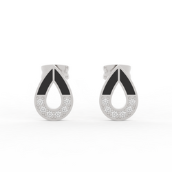 Pear Cut Modern Stud Earrings For Women , Hallmarked 925 Sterling Silver sterlyn 925