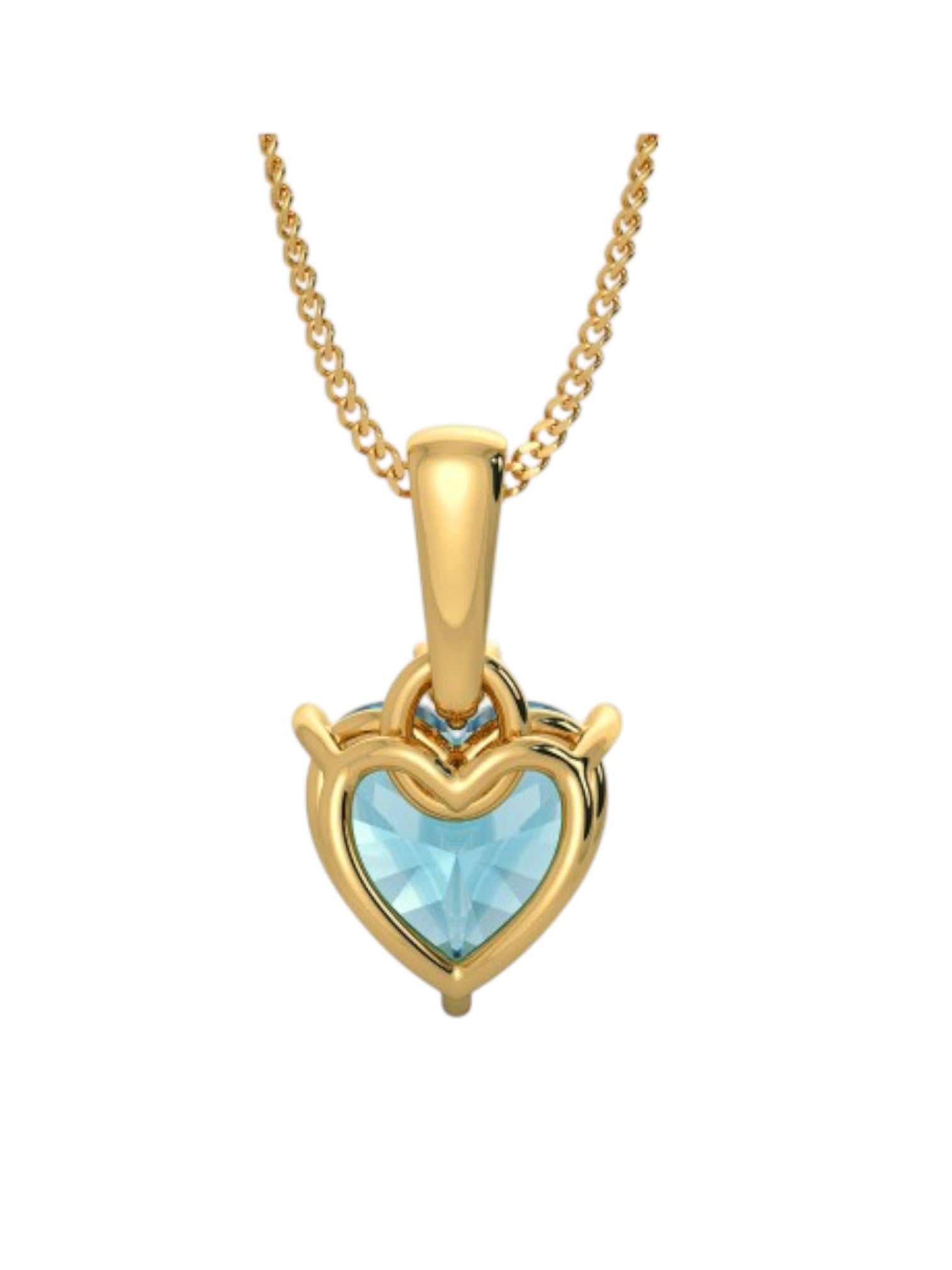 925 Sterling Silver Minimalist Love Design CZ Stones Gold Plated Pendant With Chain For Women By Kesardeep