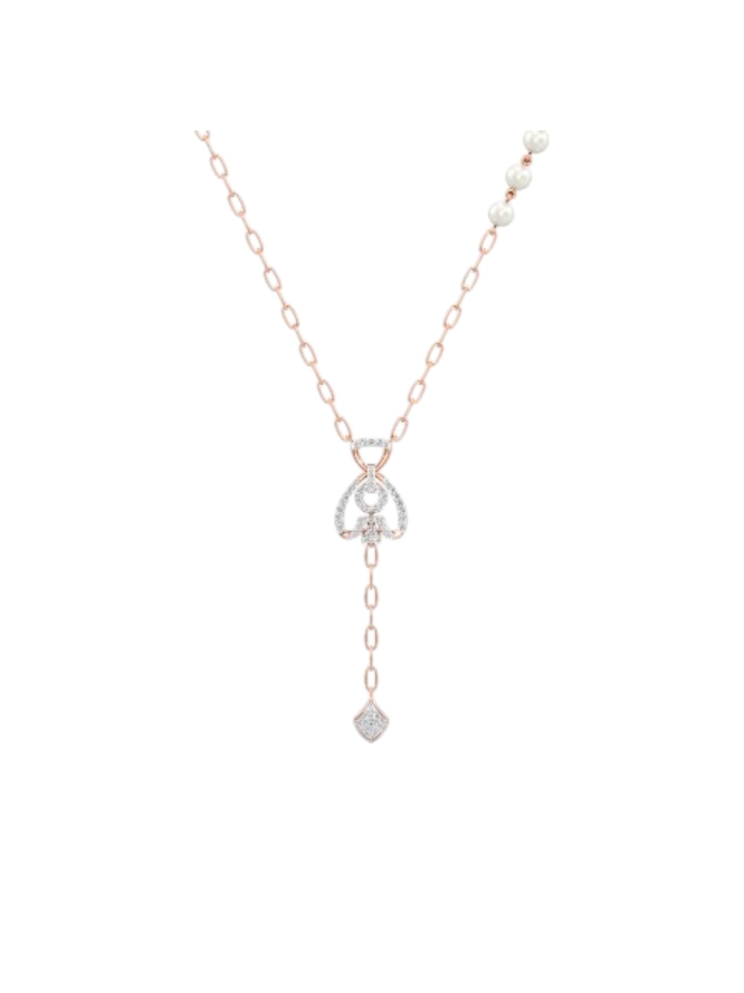 925 Sterling Silver Stylish Design CZ Stones Pendant With Chain For Women By Kesardeep