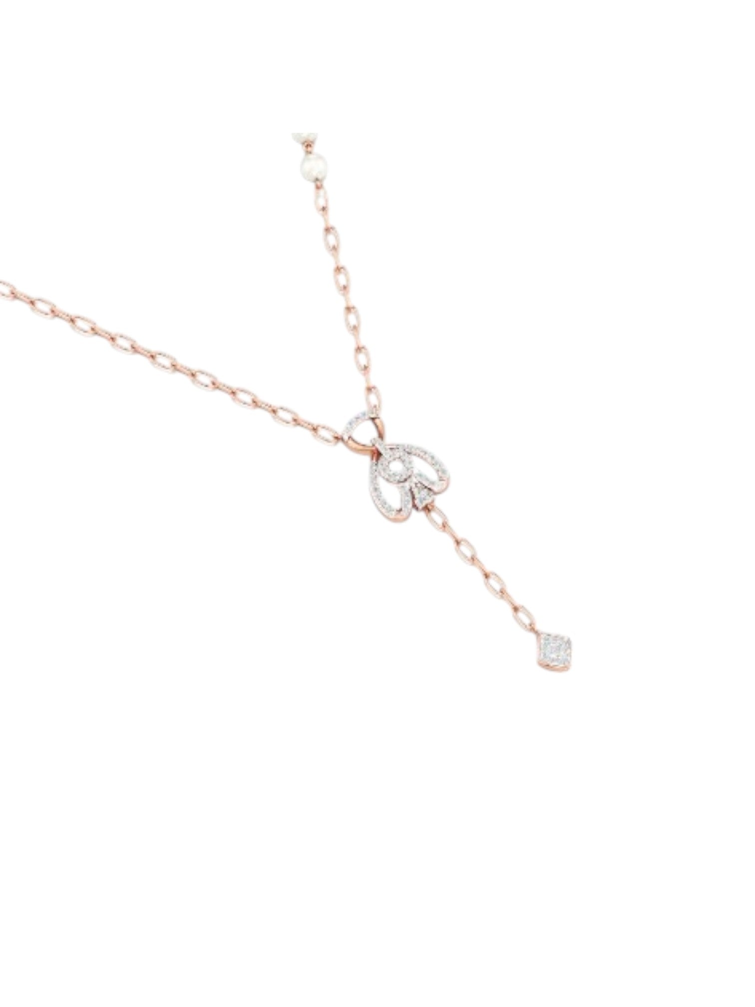 925 Sterling Silver Stylish Design CZ Stones Pendant With Chain For Women By Kesardeep