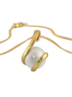 925 Sterling Silver Minimalist Design CZ Stones Gold Plated Pendant With Chain For Women By Kesardeep