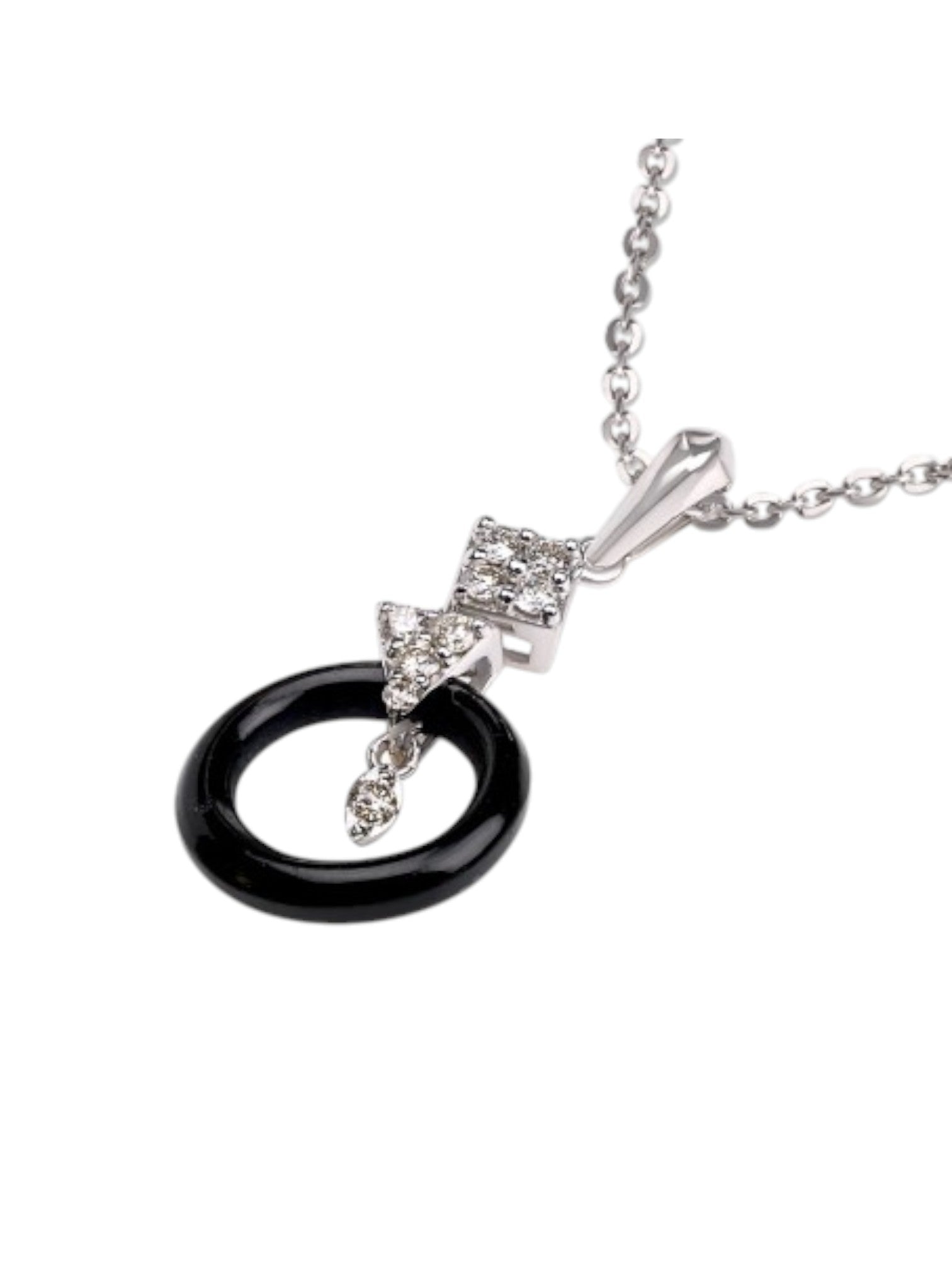 925 Sterling Silver Stylish Design Enameled Pendant With Chain For Women By Kesardeep