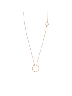 925 Sterling Silver Stylish Design CZ Stones Rose Gold Plated Pendant With Chain For Women By Kesardeep