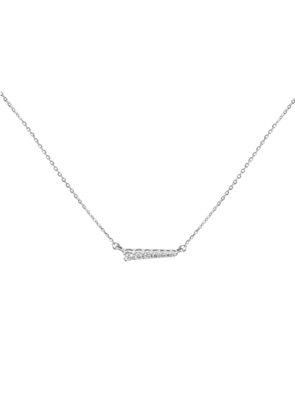 925 Sterling Silver Stylish CZ Stones Rose Silver Colour Plated Pendant With Chain For Women By Kesardeep