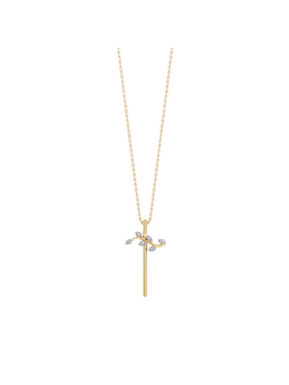 925 Sterling Silver Stylish Design CZ Stones Gold Plated Pendant With Chain For Women By Kesardeep