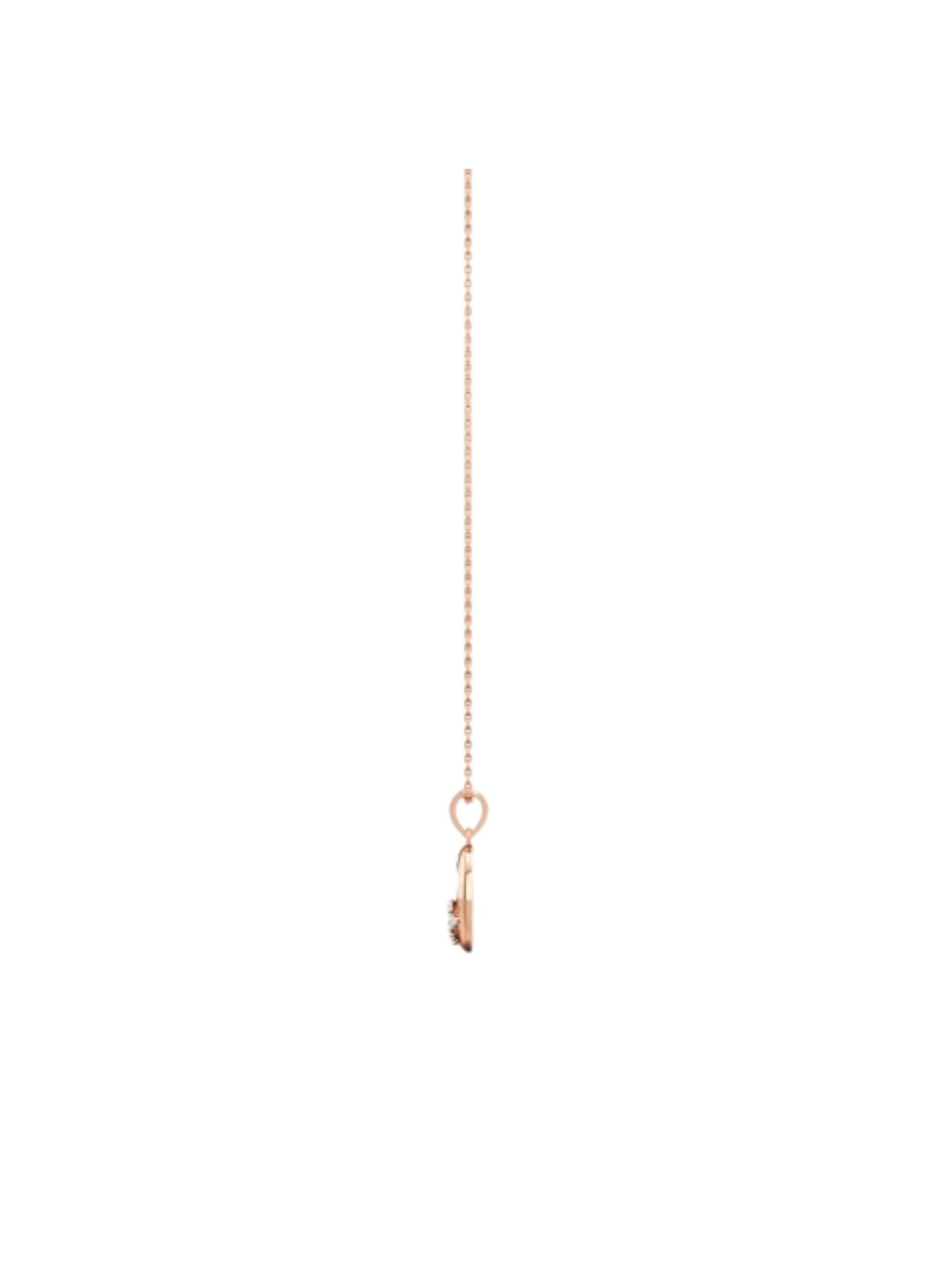 Trendy Design 925 Sterling Silver CZ Stones Rose Gold Plated Pendant With Chain For Women By Kesardeep
