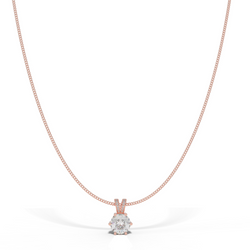 Round Cut Solitaire Pendant- Hallmarked 925 Sterling Silver sterlyn 925