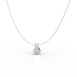 Round Cut Solitaire Pendant- Hallmarked 925 Sterling Silver sterlyn 925