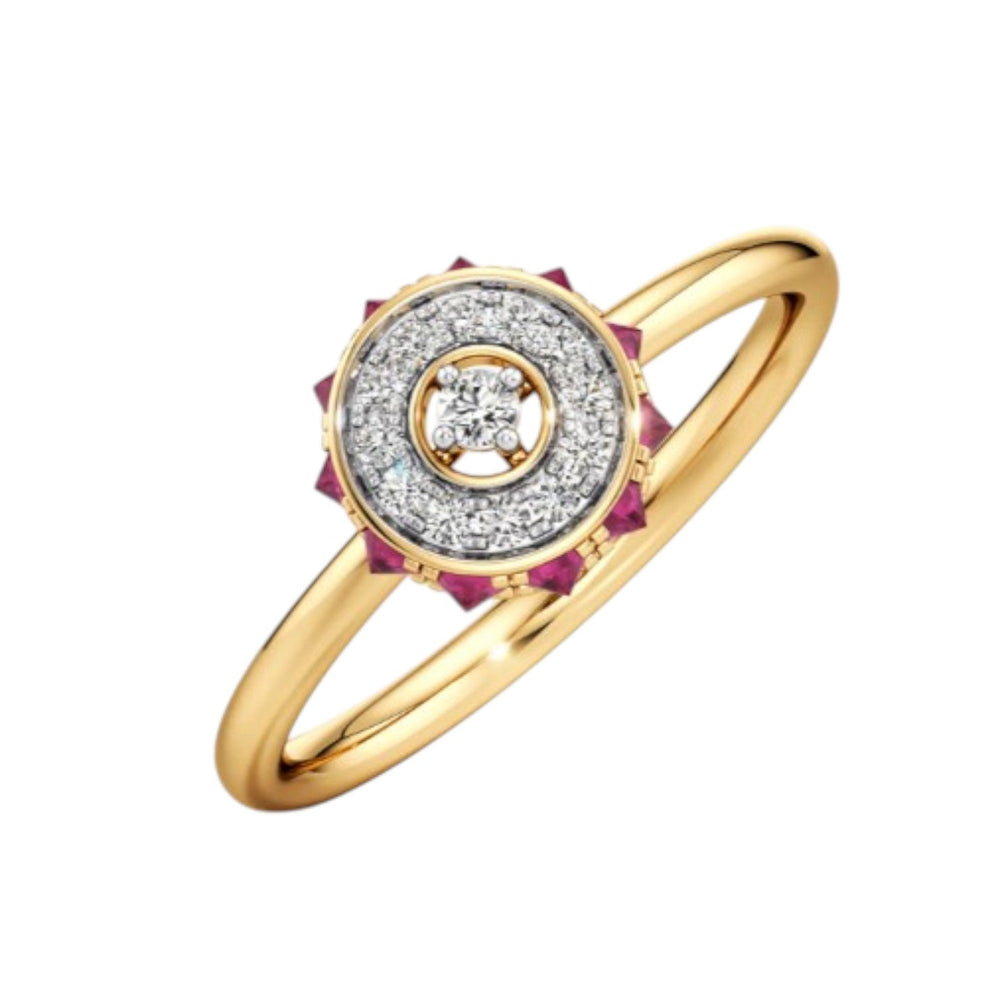 925 Sterling Silver Light Weight Gold Plated Ring By Kesardeep For Women