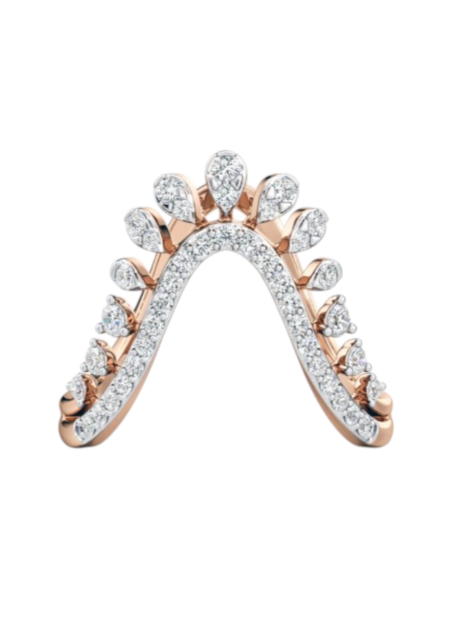 925 Sterling Silver Radiance Rush Statement Rose Gold Plated Light Weight Ring For Women By kesardeep