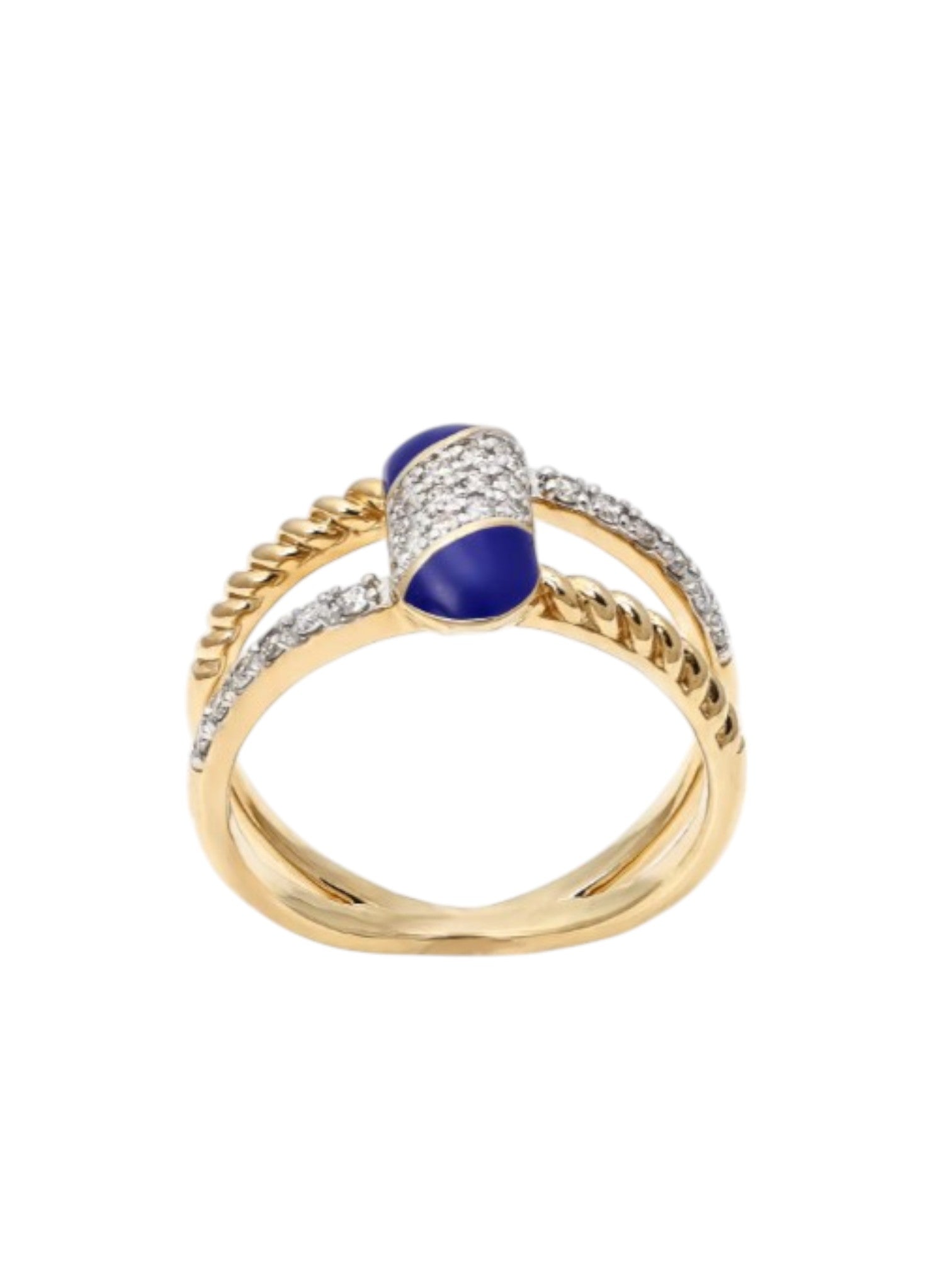 925 Sterling Silver Gold Plated Light Weight Ring For Women By Kesardeep