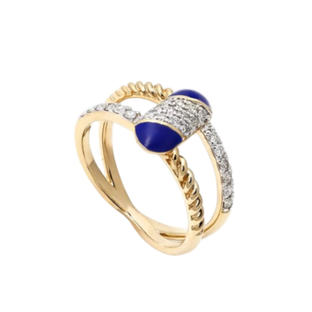 925 Sterling Silver Gold Plated Light Weight Ring For Women By Kesardeep