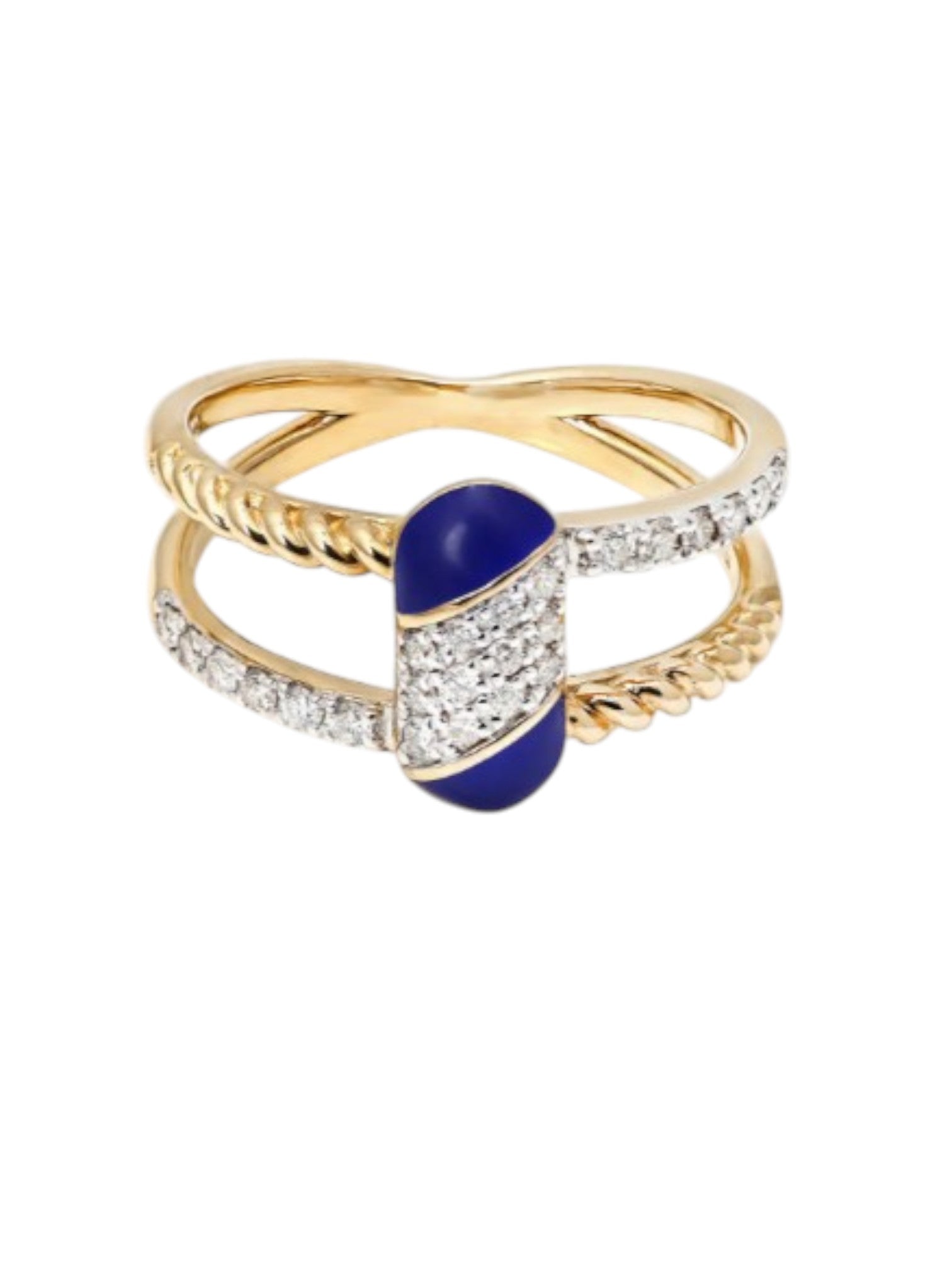 925 Sterling Silver Gold Plated Light Weight Ring For Women By Kesardeep