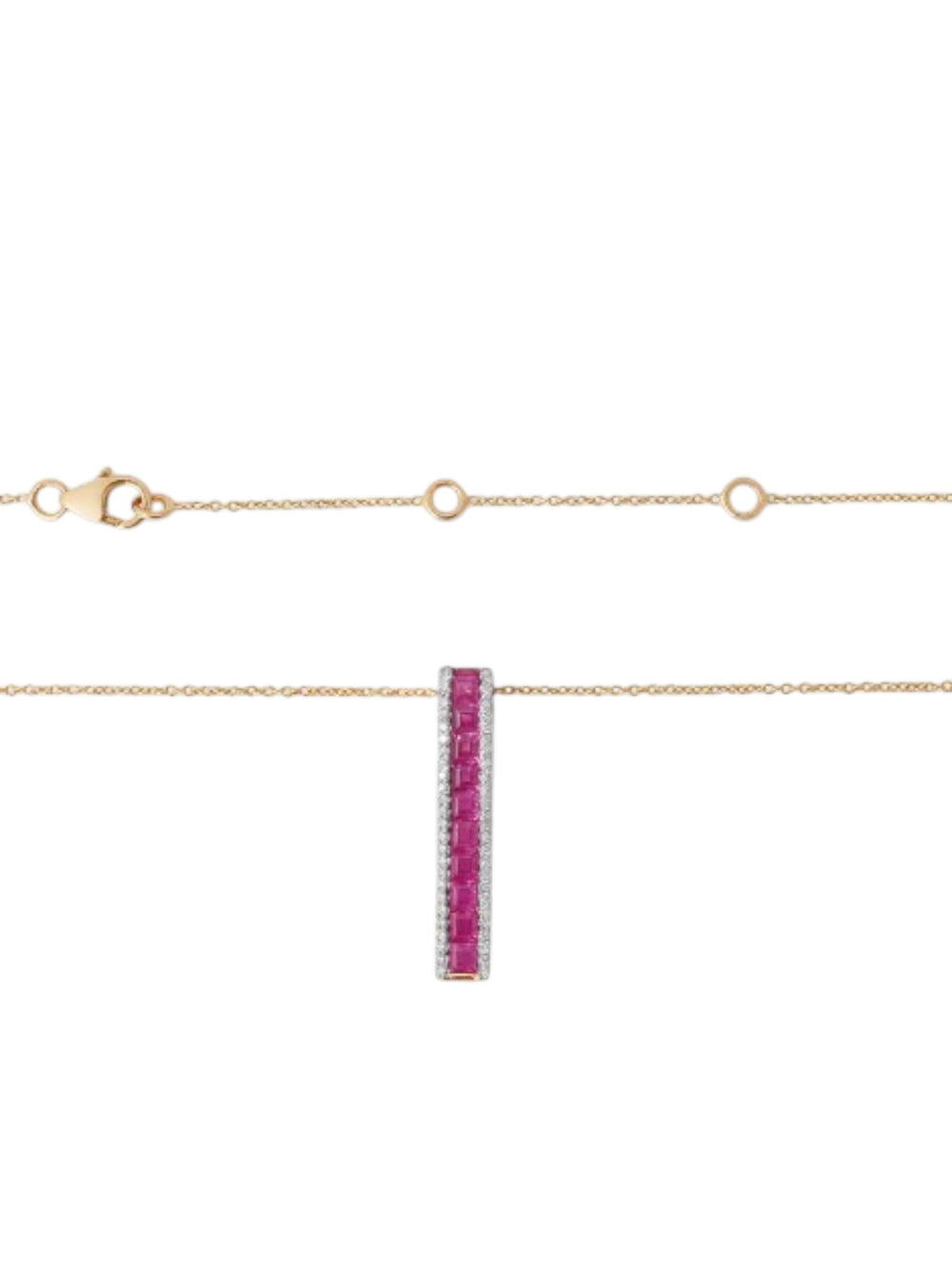 925 Sterling Silver CZ Stones Gold Plated Light Weight Pendant With Chain For Women By Kesardeep