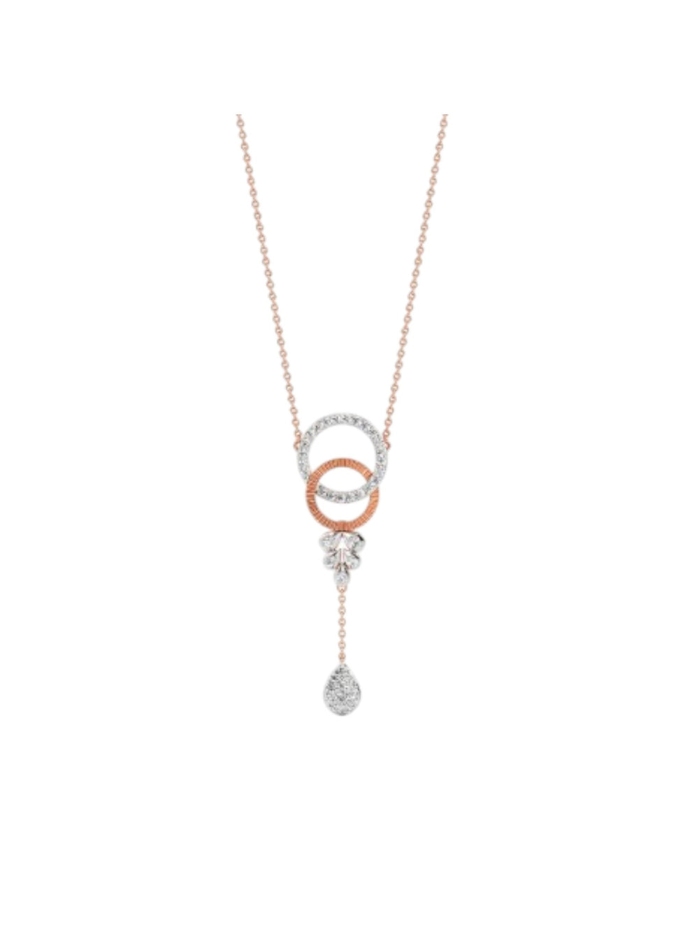 Trendy 925 Sterling Silver With CZ Stones Gold Plated Pendant With Chain For Women By Kesardeep