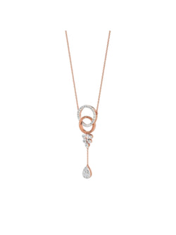 Trendy 925 Sterling Silver With CZ Stones Gold Plated Pendant With Chain For Women By Kesardeep