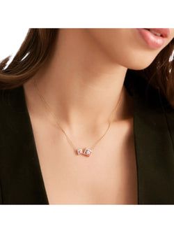 925 Sterling Silver With CZ Stones Gold Plated Pendant With Chain For Women By Kesardeep