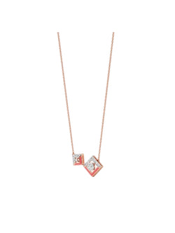 925 Sterling Silver With CZ Stones Gold Plated Pendant With Chain For Women By Kesardeep