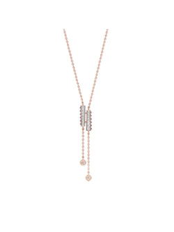 Elegant 925 Sterling Silver With CZ Stones Rose Gold Plated Pendant With Chain For Women