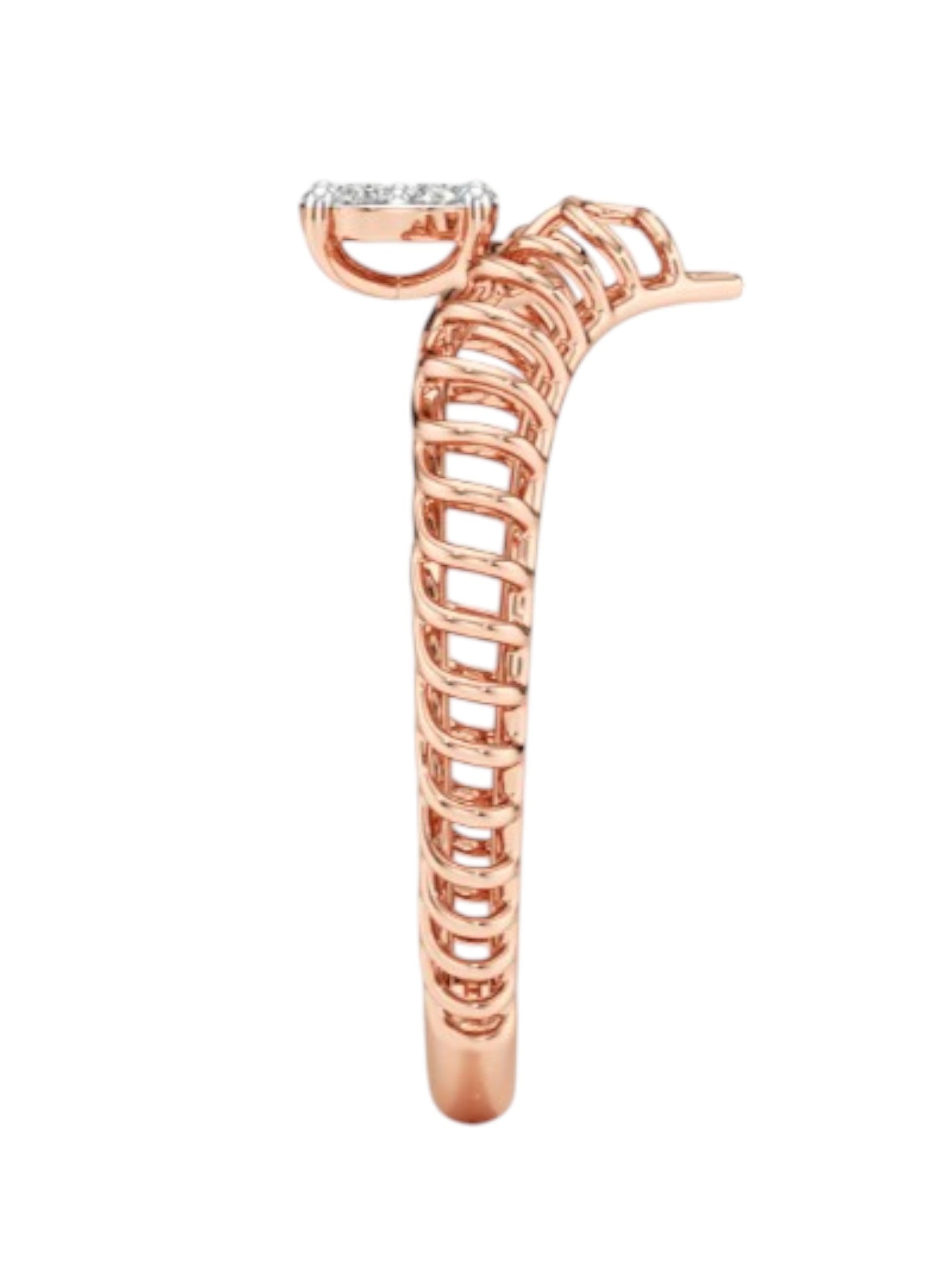 925 Sterling Silver Rose Gold Replicated Ring By Kesardeep Impex For Women