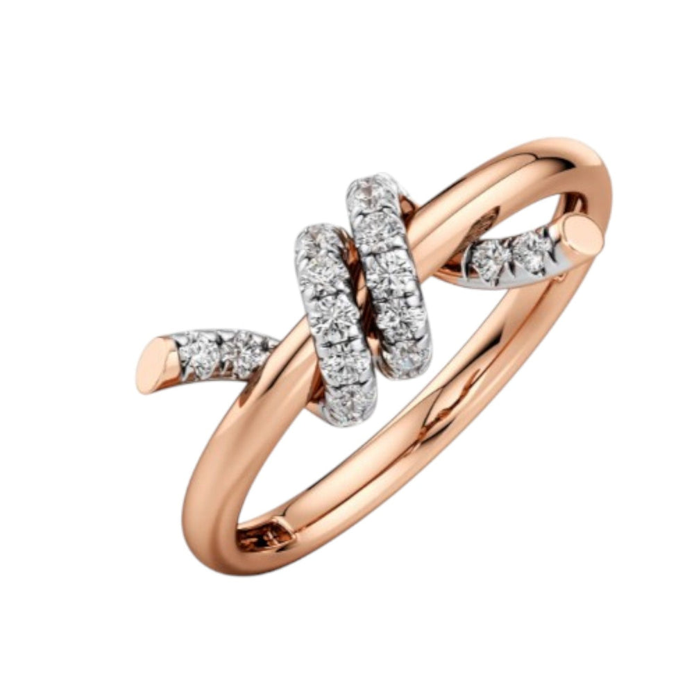 925 Sterling Silver Rose Gold Replicated Light Weight Ring By Kesardeep Impex For Women