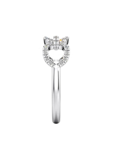 925 Sterling Silver Trendy Light Weight CZ Stone Ring For Women By Kesardeep