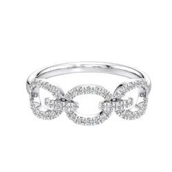 925 Sterling Silver Trendy Light Weight CZ Stone Ring For Women By Kesardeep