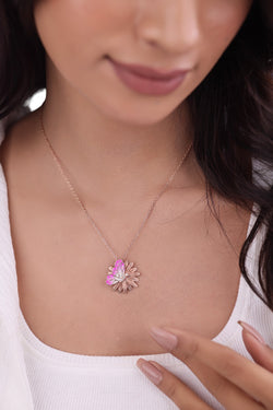 Butterfly Enamel Pendant For Women